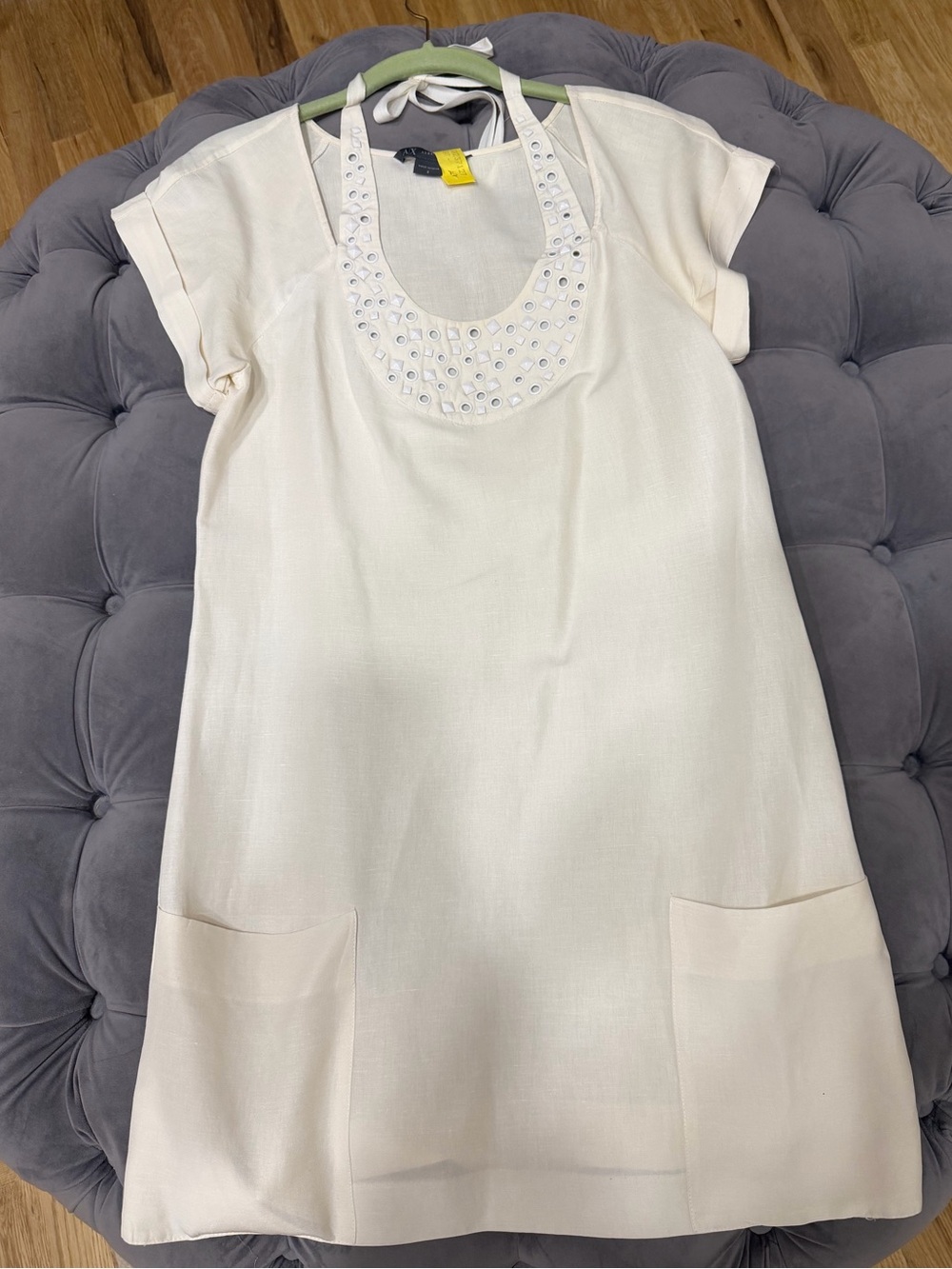 A/X Armani Exchange Cream Silk/Linen Dress